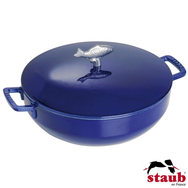 Caçarola Bouillabaisse 28cm Azul Marinho Staub Specialties de Ferro Fundido