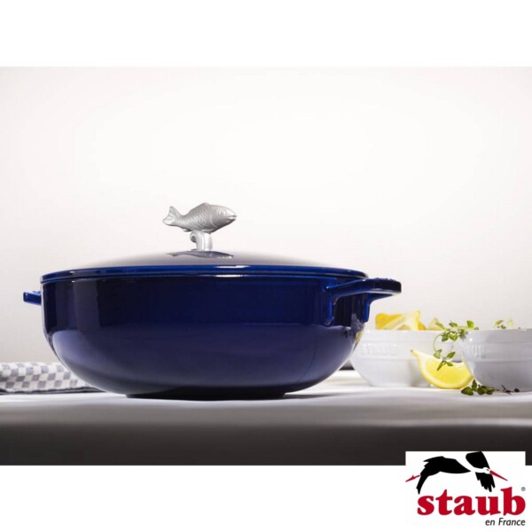 Caçarola Bouillabaisse 28cm Azul Marinho Staub Specialties de Ferro Fundido