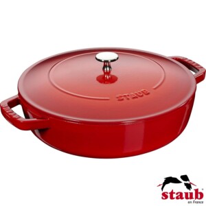 Caçarola Redonda 28cm Cereja Staub Chistera de Ferro Fundido