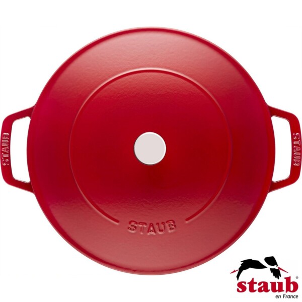 Caçarola Redonda 28cm Cereja Staub Chistera de Ferro Fundido