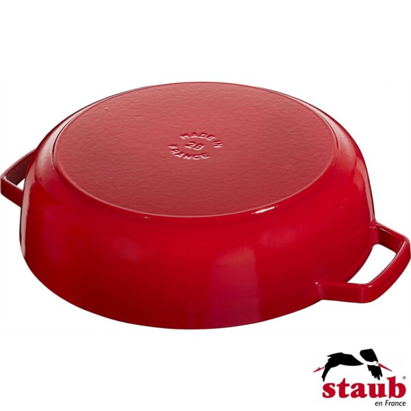 Caçarola Redonda 28cm Cereja Staub Chistera de Ferro Fundido