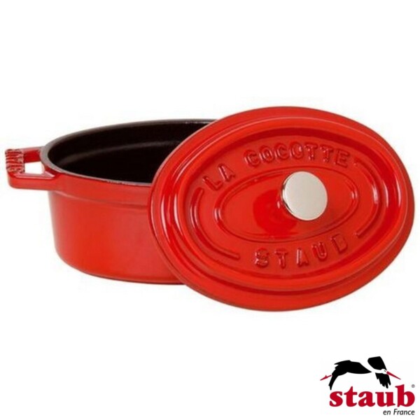 Caçarola Oval 29cm Cereja Staub La Cocotte de Ferro Fundido