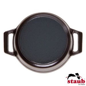 Caçarola Redonda Baixa 26cm Preta Staub La Cocotte de Ferro Fundido