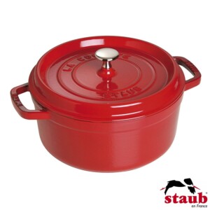 Caçarola Redonda 28cm Cereja Staub La Cocotte de Ferro Fundido