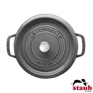 Caçarola Redonda 28cm Cinza Grafite Staub La Cocotte de Ferro Fundido