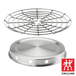 Cj. Caçarola Tampa e Grelha para Defumar 28cm Zwilling Plus de Aço Inox