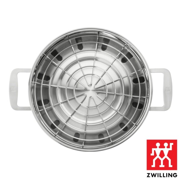 Cj. Caçarola Tampa e Grelha para Defumar 28cm Zwilling Plus de Aço Inox