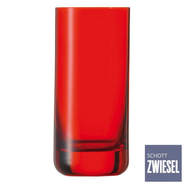 Cj. 6 Copos Altos 320ml Schott Zwiesel Spots de Cristal Vermelho