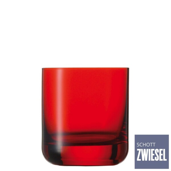 Cj. 6 Copos Baixos 285ml Schott Zwiesel Spots de Cristal Vermelho