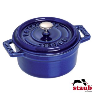 Mini Caçarola Redonda 10cm Azul Marinho Staub Mini Cocotte de Ferro Fundido