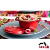 Mini Caçarola Redonda 10cm Cereja Staub Mini Cocotte de Ferro Fundido