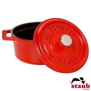 Mini Caçarola Redonda 10cm Cereja Staub Mini Cocotte de Ferro Fundido