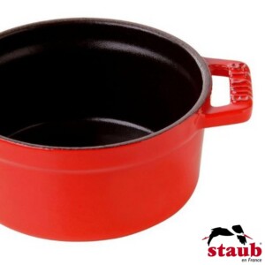 Mini Caçarola Redonda 10cm Cereja Staub Mini Cocotte de Ferro Fundido