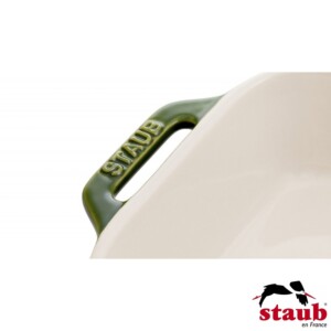 Travessa Retangular 27x20cm Verde Basil Staub Ceramic