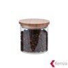 Pote de Vidro e Bambu 450ml Kenya