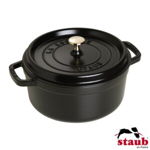 Caçarola Redonda 30cm Preta Staub La Cocotte de Ferro Fundido