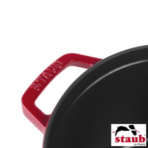 Caçarola Redonda Alta 24cm Cereja Staub La Cocotte de Ferro Fundido