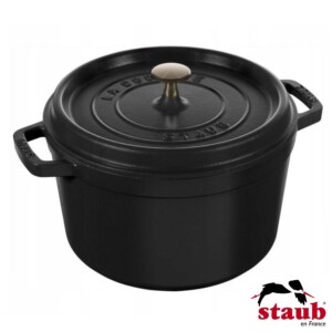 Caçarola Redonda Alta 24cm Preta Staub La Cocotte de Ferro Fundido