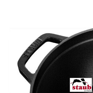 Caçarola Redonda Alta 24cm Preta Staub La Cocotte de Ferro Fundido