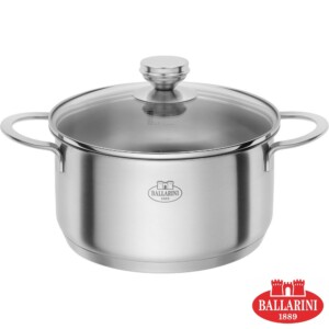 Conjunto de Panelas Ballarini Ancona 5 Peças de Aço Inox Fundo Triplo Sigma