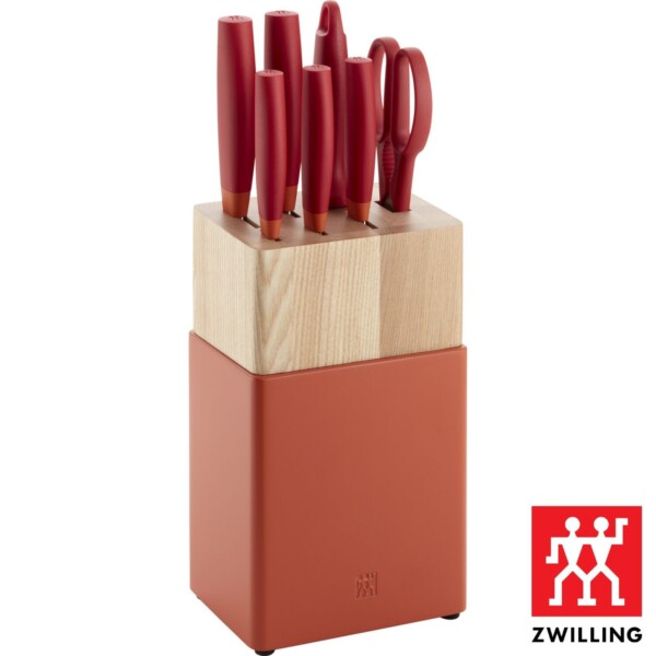 Bloco de Facas Zwilling Now S Vermelho 8 Peças