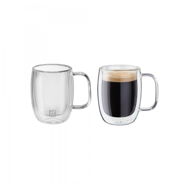 Jogo de Canecas para Espresso Duplo 134ml Zwilling Sorrento 2 Peças Parede Dupla