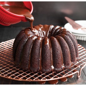 Fôrma para Bolo Nordic Ware Elegant Party Bundt Redonda 24cm Dourada de Alumínio Fundido