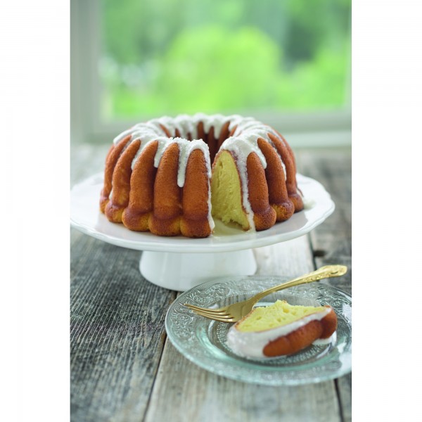 Fôrma para Bolo Nordic Ware Elegant Party Bundt Redonda 24cm Dourada de Alumínio Fundido