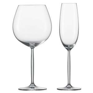 Kit de Taças Borgonha e Champagne Schott Zwiesel Diva 12 Peças de Cristal