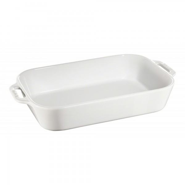 Travessa Retangular Branca 34x24cm Staub Ceramic