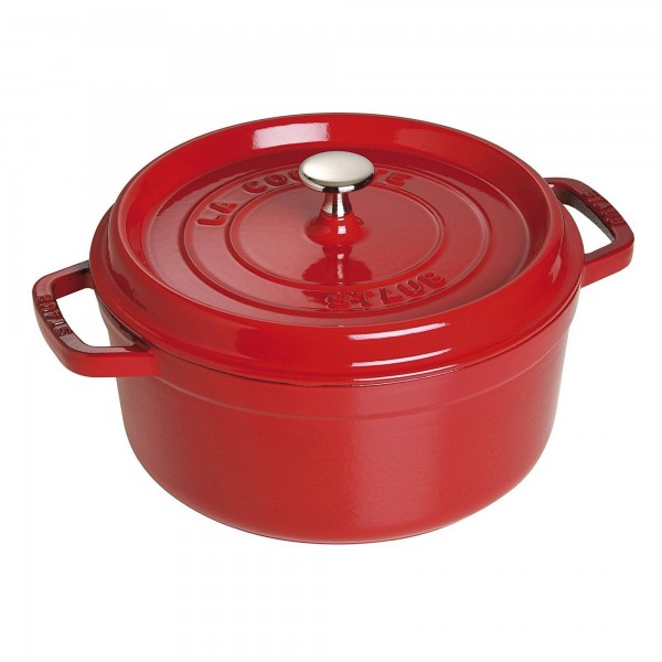 Caçarola Redonda 22cm Cereja Staub La Cocotte de Ferro Fundido