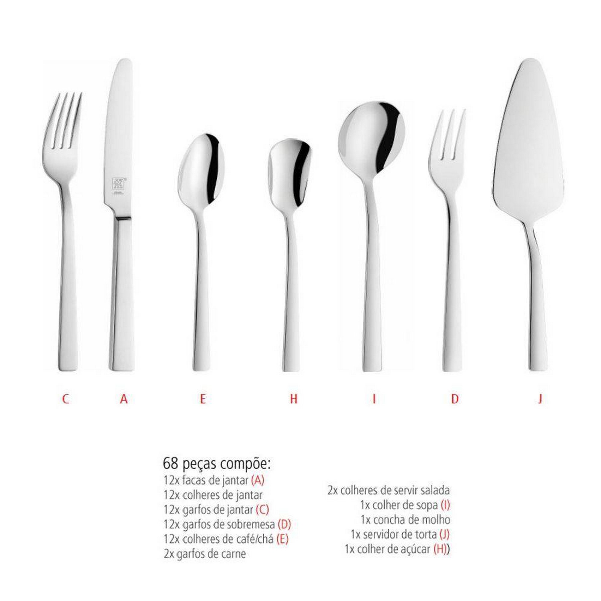 Kit 12 Colheres Café Chá Sopa Utensílio Aço Inox Servir Simples