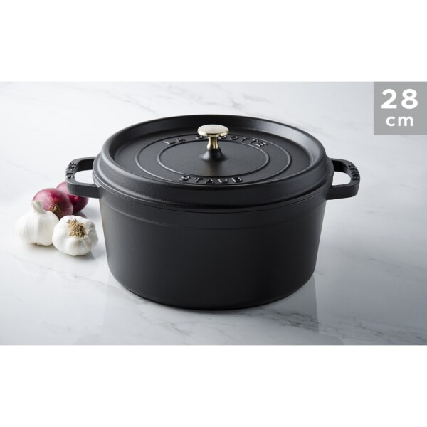 Caçarola Redonda 28cm Preta Staub La Cocotte de Ferro Fundido