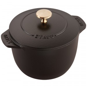 Caçarola para Arroz Staub Preta 16cm Redonda Chistera de Ferro Fundido