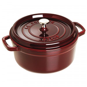 Caçarola Redonda 24cm Vermelha Granada Staub La Cocotte de Ferro Fundido