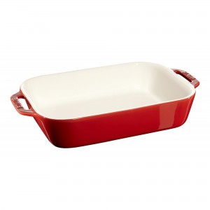 Travessa Retangular Cereja 27x20cm Staub Ceramic