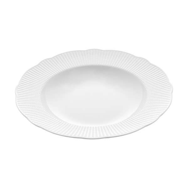 Prato Fundo Wolff Edirne Branca 23cm de Porcelana