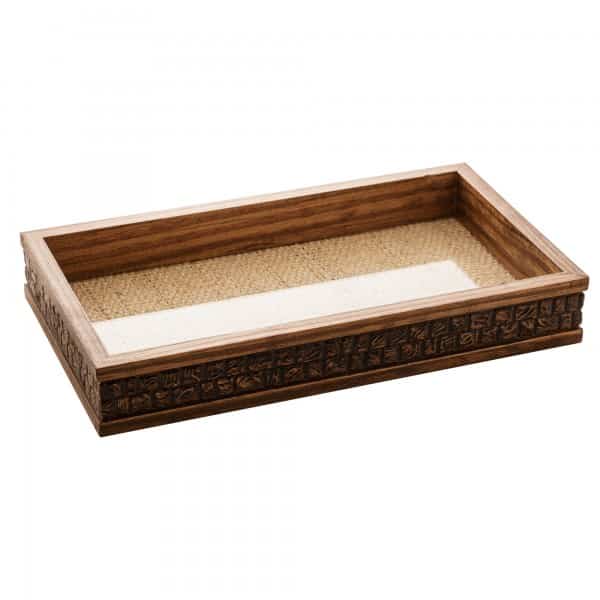 Bandeja 30cm Woodart Coquinho de Madeira e Sisal