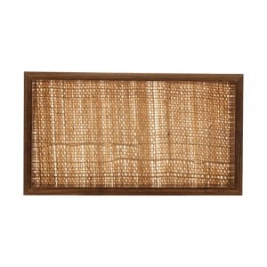 Bandeja 30cm Woodart Coquinho de Madeira e Sisal