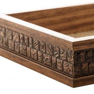 Bandeja 30cm Woodart Coquinho de Madeira e Sisal