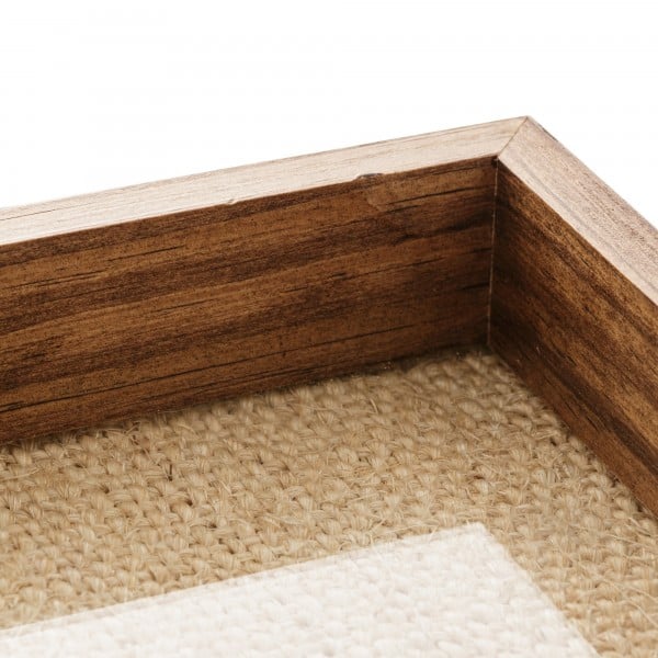 Bandeja 30cm Woodart Coquinho de Madeira e Sisal