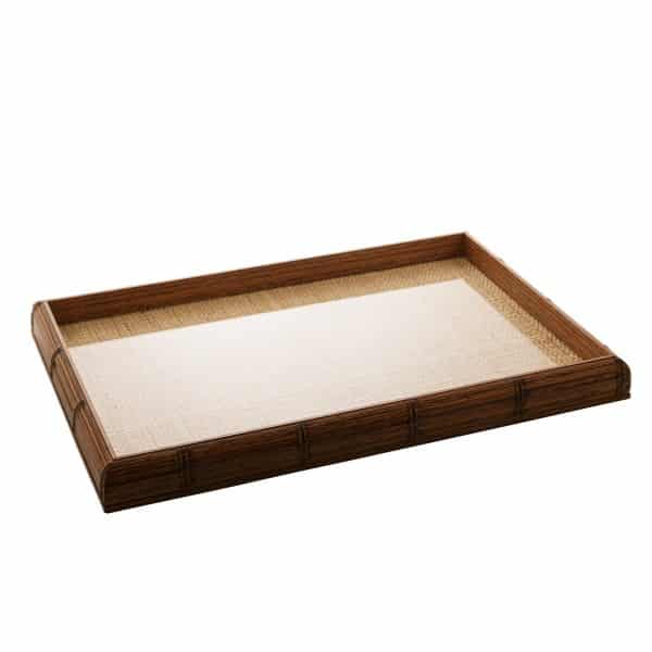 Bandeja 45cm Woodart Bambu de Madeira e Sisal