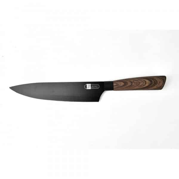 Faca Chef James.F Black Wood 20cm de Aço Inox e Resina Siliconada