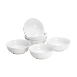 Jogo de Bowl Wolff Limoges Vendange 14cm 6 Peças de Porcelana Branca