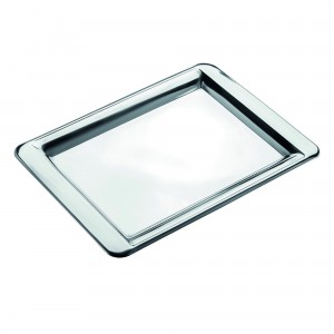 Bandeja para Servir 43cm James.F Retangular de Aço Inox