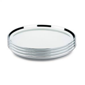 Kit 4un Bandeja Garçom 40cm James.F Reforçada Aço Inox